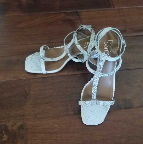 FRANCO SARTO "Chopra" Block Heel Sandals - Calico Grey -Size 8 - Picture 7 of 7